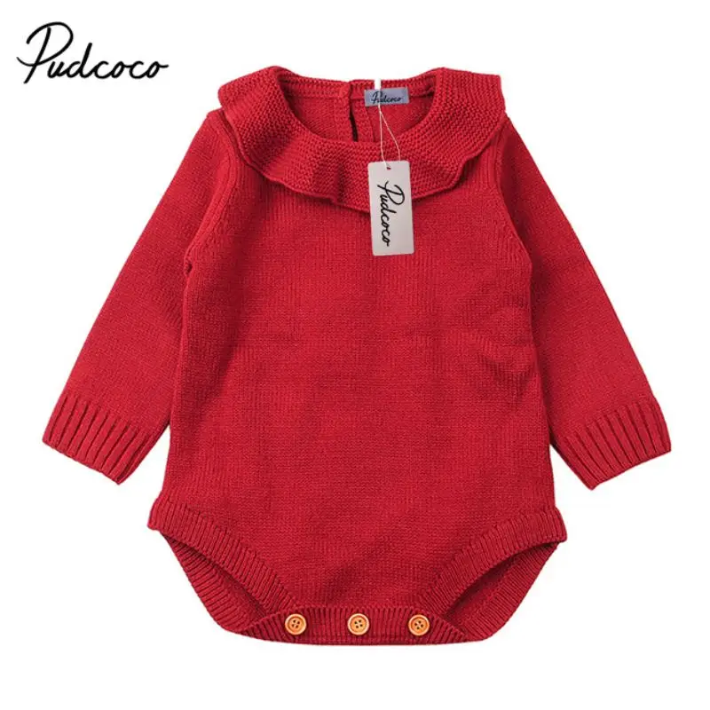 

Toddler Clothing Kids Baby Girls Wool Knitting Bodysuit Long Sleeve Cotton Jumpsuit Outfit Set 0-24M