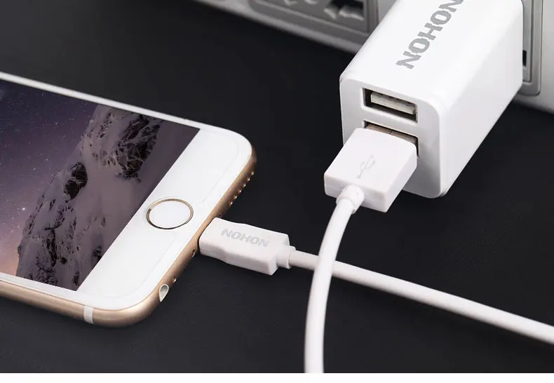 NOHON 8-контактный USB кабель для Apple iPhone 6 Plus 5 5S 5C iPad 4 Mini Air iPod Nano7 Touch 1,5 м кабель для быстрой зарядки и синхронизации данных