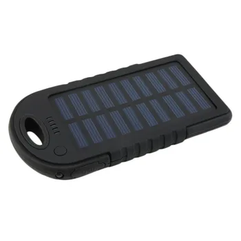 

5000mAh Solar Emergency Power Bank Battery with LED Torch Portable Phone Battery Solar Waterproof External Battery for Mobile