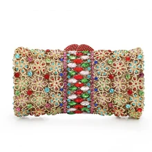 Европейский и американский стиль горный хрусталь Женский Вечерний Клатч цепи сумки клатч 2 цвета высокого класса дамы ужин вечерние клатчи