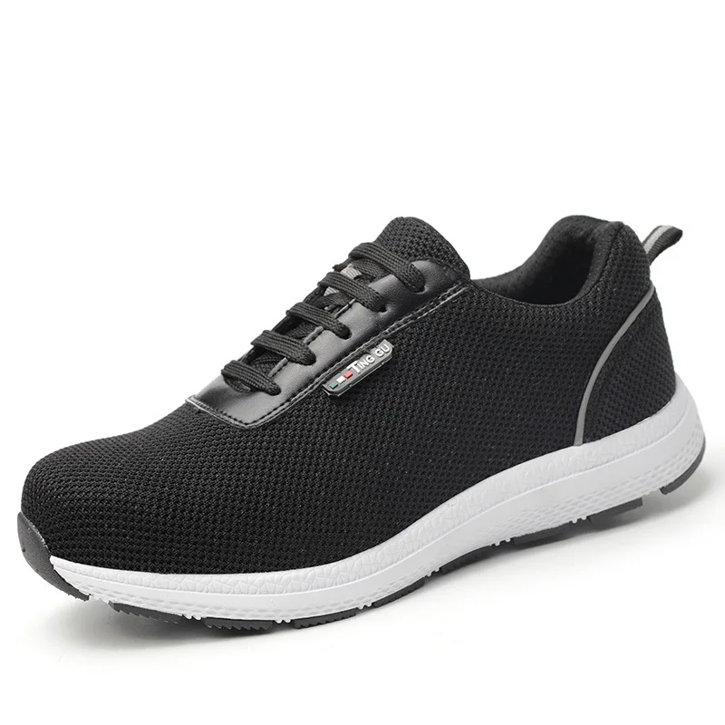 

men's leisure large size breathable steel toe caps working safety shoes anti-pierce platform worker shoe security boots protect