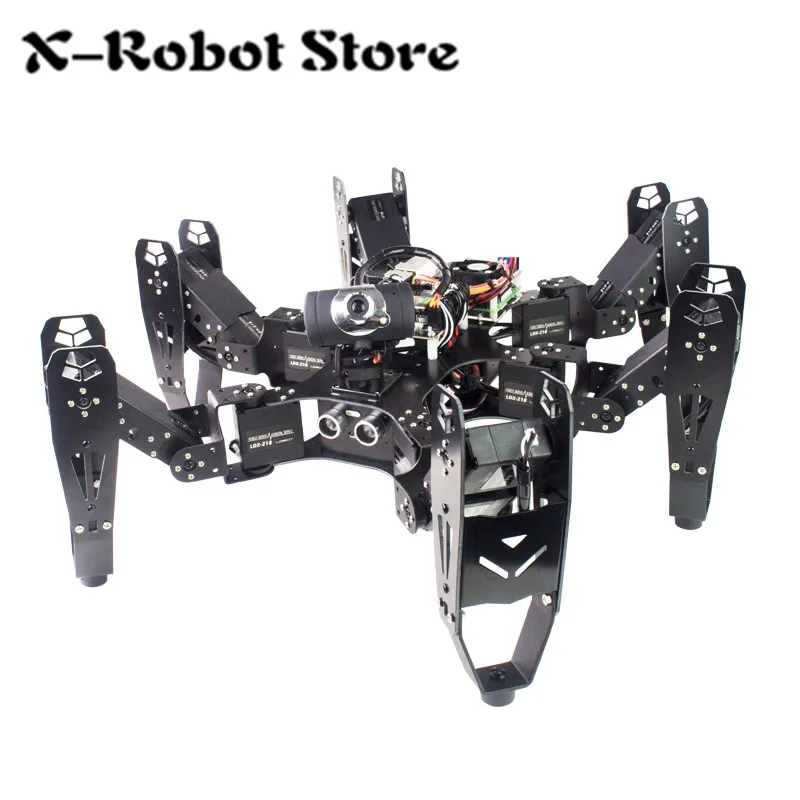 

18DOF robot Raspberry Pi six foot robot RaspberryPi open source Python for wireless wifi video transmission remote control