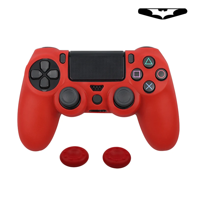 For Sony PS4 Controller Silicone Case Cover For PS4 Gamepads joystick with 2 thumbsticks Grips Cap