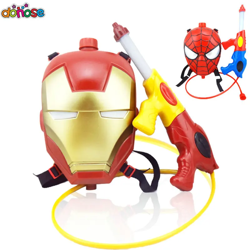 

2015 New Cartoon The Avengers 2 Spriderman Iron man Water Gun Water Toy For Childen Toy Guns Team Work Ability Free Shipping