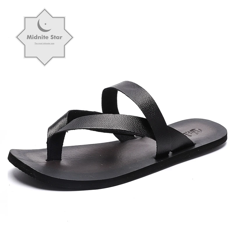 

Flat Summer Mens Slippers Outdoor Anti-slip Mixed Colors Flip Flops Personality Trend Korean Version Beach Shoes