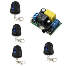 New Product Smart Wireless Remote Switch 220V Power Switch System Receiver & 4 Transmitter 10A Light Lamp LED ON OFF Controller