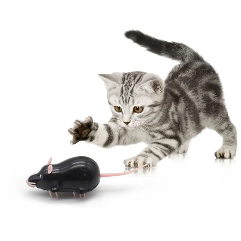 

Yooap New Products 2019 Electronic Mouse Toy, As Seen on TV Cat Toys Interactive Pet Supplies, Lovely Mouse for Cat -Black,White