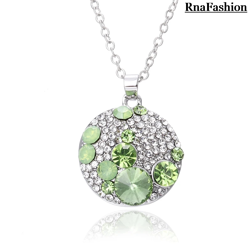 RNAFASHION ювелирные изделия кулон ожерелье Голова Микки круглый полный горный