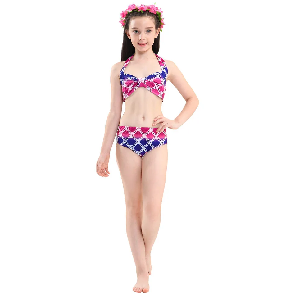 2019 Детский костюм Русалочки с моновинкой для девочек, платье для плавания, детское бикини, костюм на Хэллоуин, юбка для костюмированной
