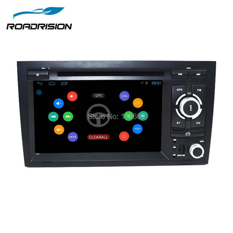 RoadRision 2Din автомобильный dvd плеер Android 6 0 для Audi A4 2002 2008 S4/Seat Exeo с Wifi GPS навигацией