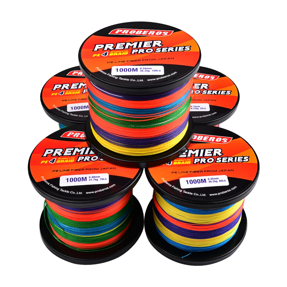 ANGRYFISH Wholesale 300/500 Meters 4 Strands Braided Fishing Line  Multi-color Single Color PE line - AliExpress