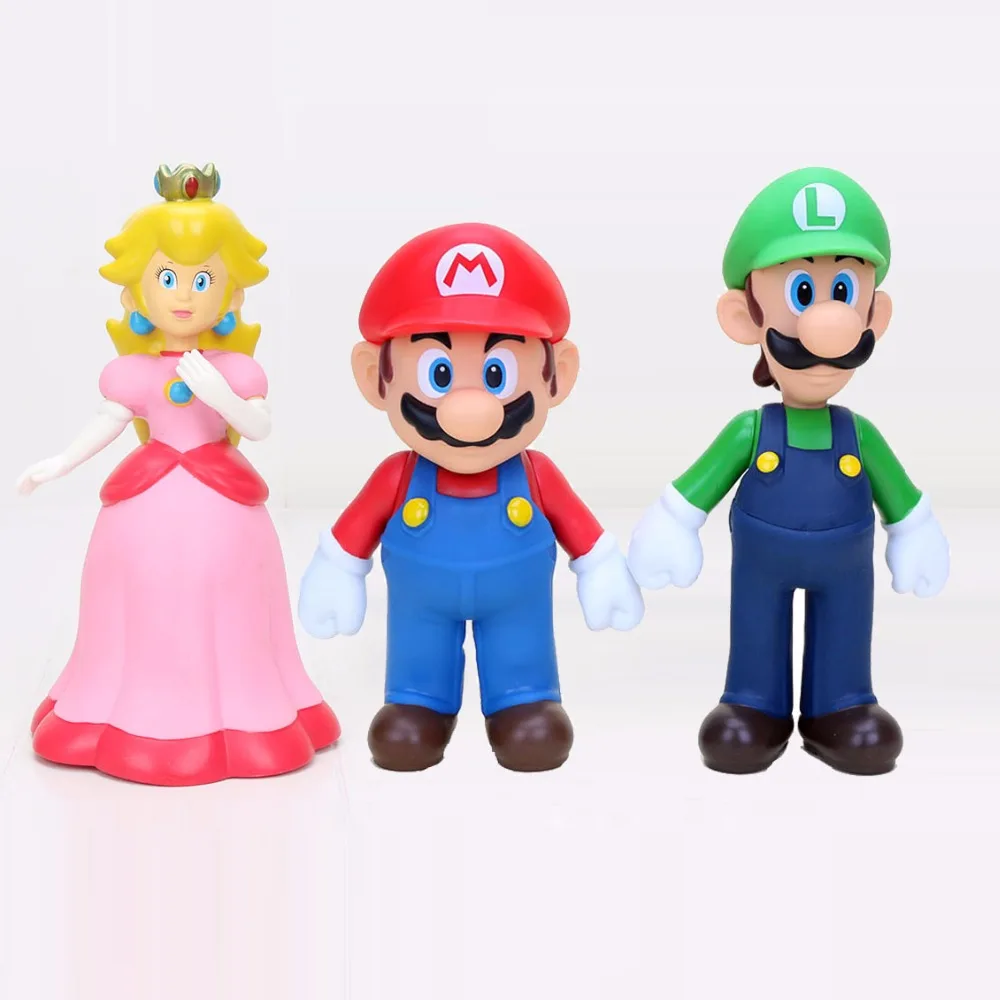 3pcs/set 21-24CM Super Mario Bros 3 kinds Yohsi Mario Luigi Peach Princess PVC Action Figure Toy 3pcs/set 21-24CM Super Mario Bros 3 kinds Yohsi Mario Luigi Peach Princess PVC Action Figure Toy
