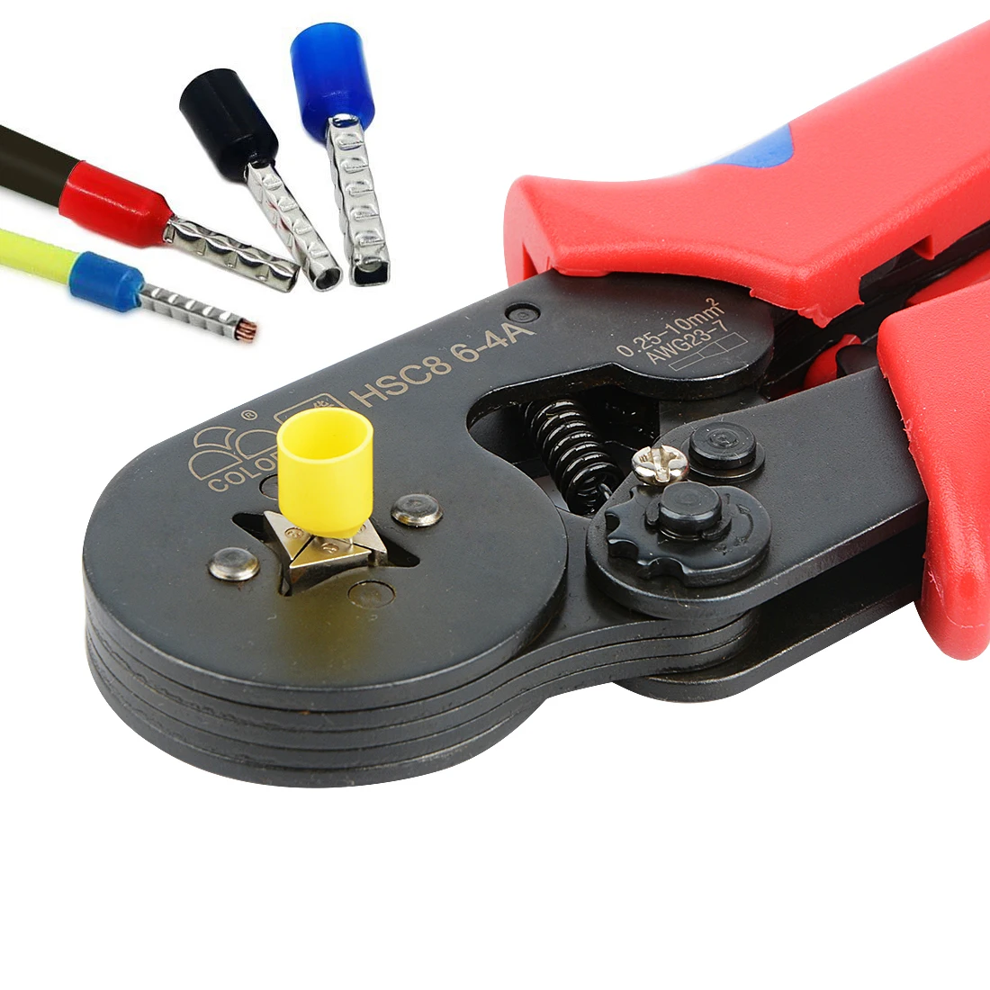 обжимник для гильз 6 мм. клещи для снятия изоляции с опрессовывателем 1,5-25мм. кв. пресс клещи 0. клещи для обжима неизолированных наконечников dkc 0,25-6мм.