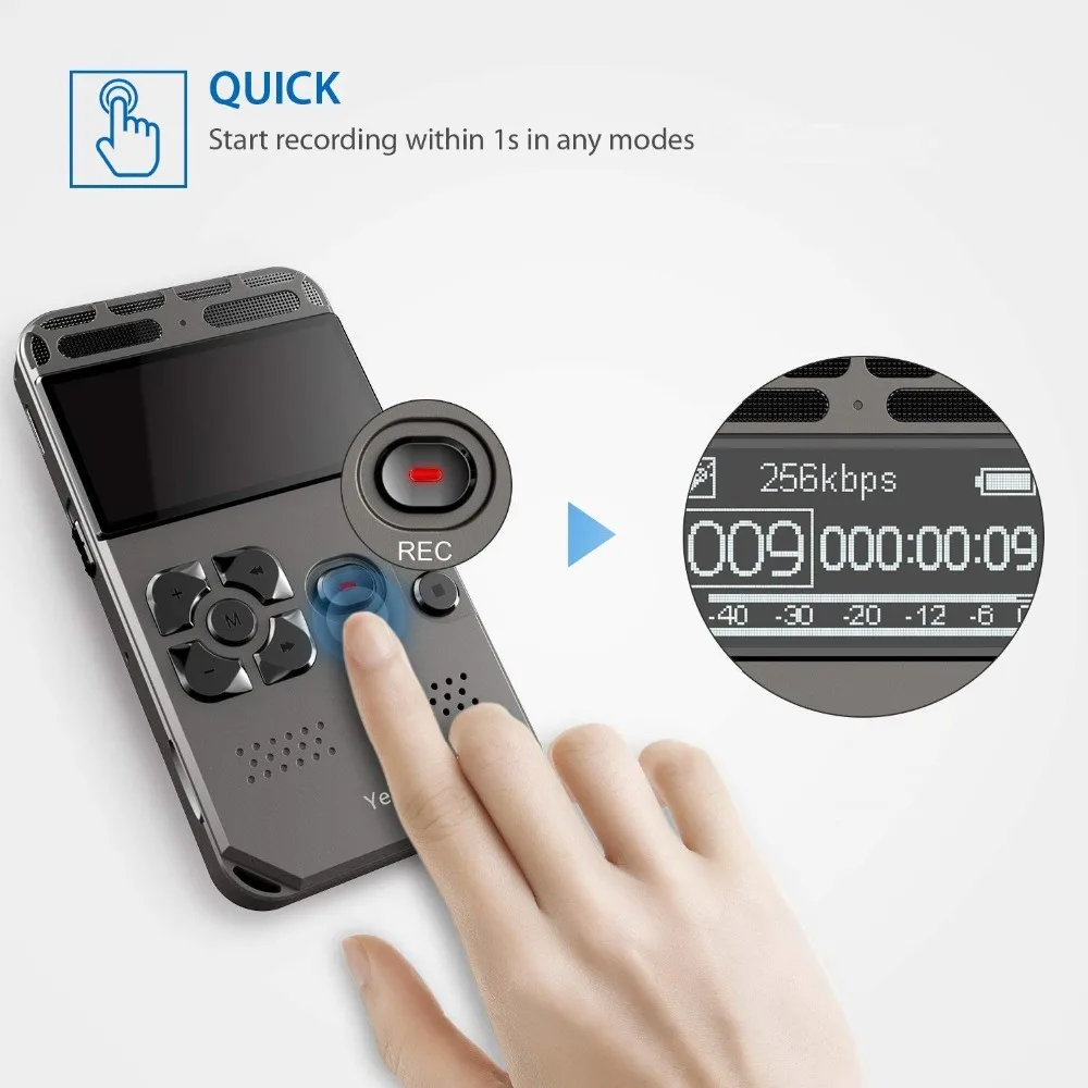 Yescool E188 Portable Professional digital Voice Recorder hidden Dictaphone long Standby Time Noise Reduction Hifi MP3 Player Yescool E188 Portable Professional digital Voice Recorder hidden Dictaphone long Standby Time Noise Reduction Hifi MP3 Player