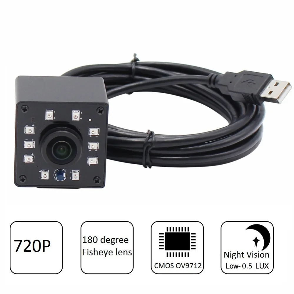  ELP 1280*720P HD Wide angle CCTV Surveillance USB Camera fisheye lens CMOS OV9712 Mini box Camera W - 32831982101