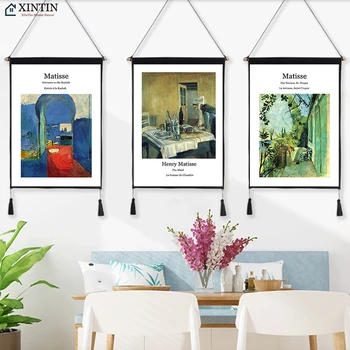 

Henry Matisse Fauvism The Terrace St Tropez Hanging Cloth Cotton Art Paintings Poster Home Decor Wall Hanging Tapestry Gift