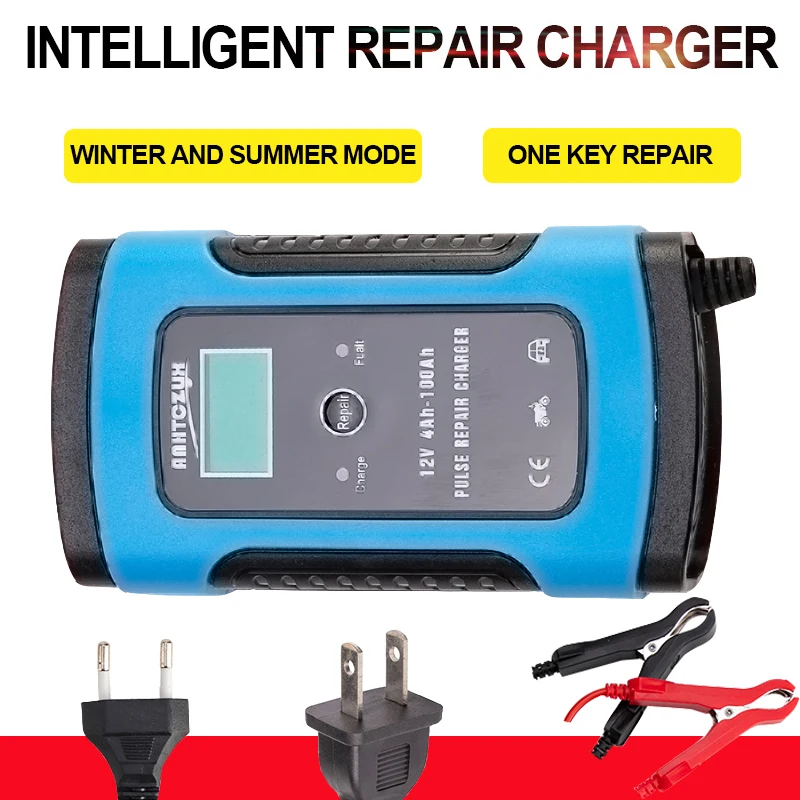 12V 6A автомобильное зарядное устройство для мотоцикла интеллектуальное ремонта