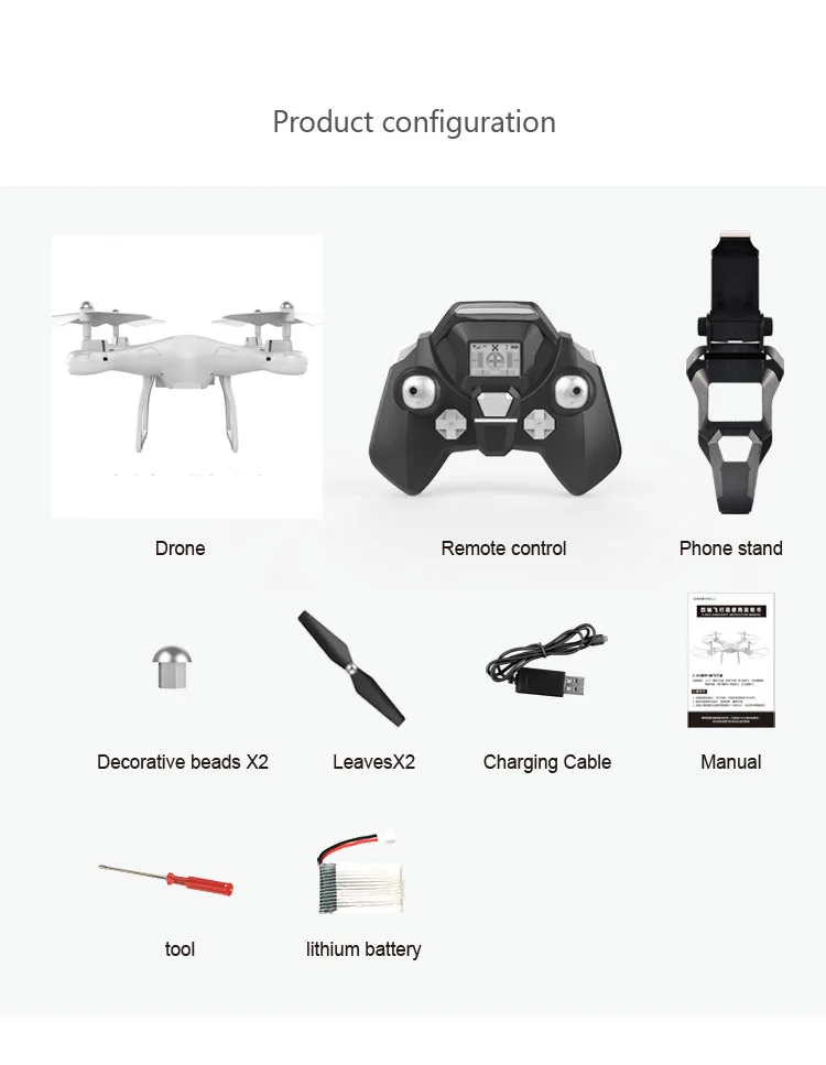 Высокое качество X10 Радиоуправляемый Дрон 2,4 ГГц Квадрокоптер камера wifi FPV Безголовый режим удержание высоты VS X5 SW-1 zk30 - Цвет: No Carmera White