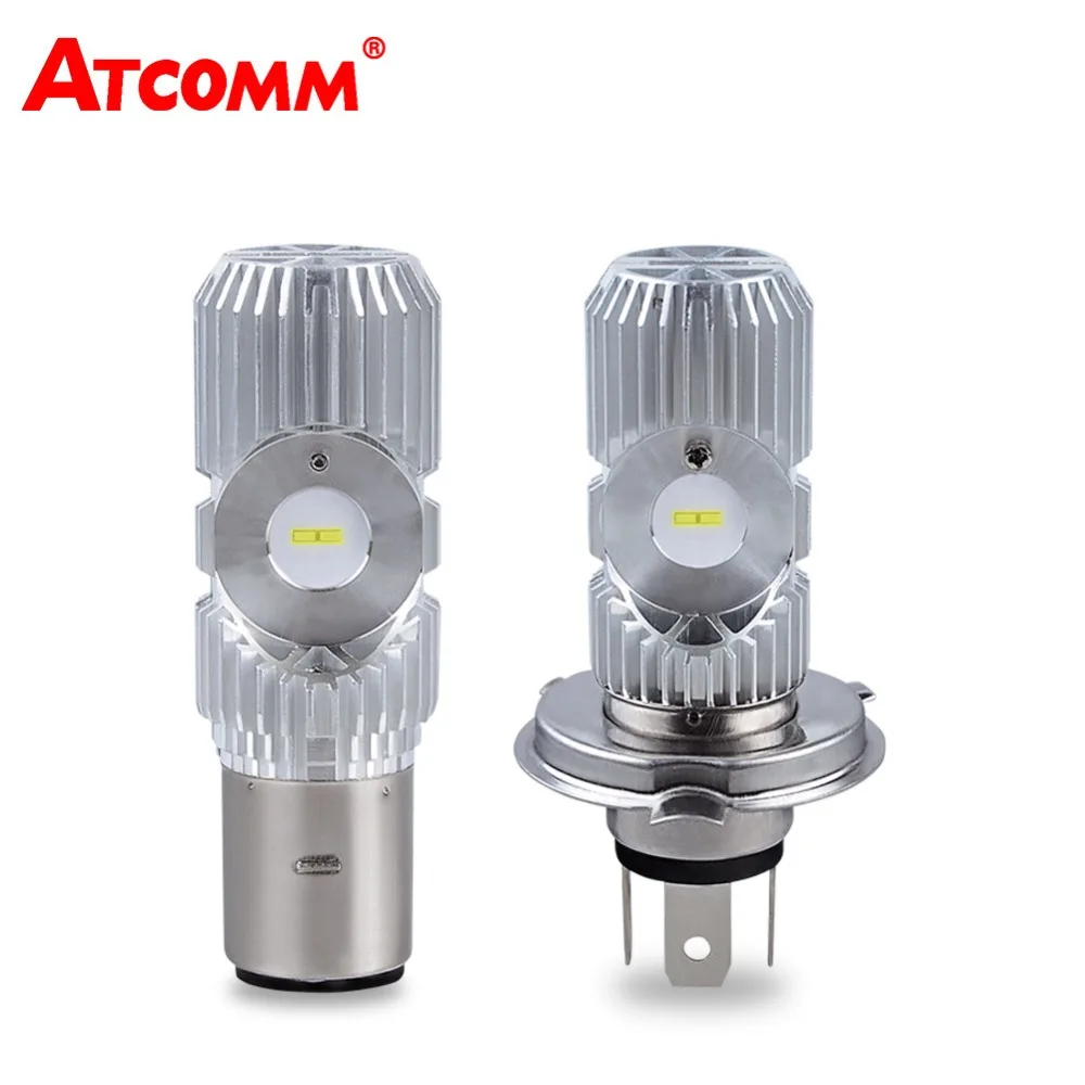 

ATcomm LED H4 HS1 Motorcycle Headlight Bulb 12V 6500K White 2400Lm 20W CSP Chip LED BA20D Scooter Faro Motocicleta Phare Moto