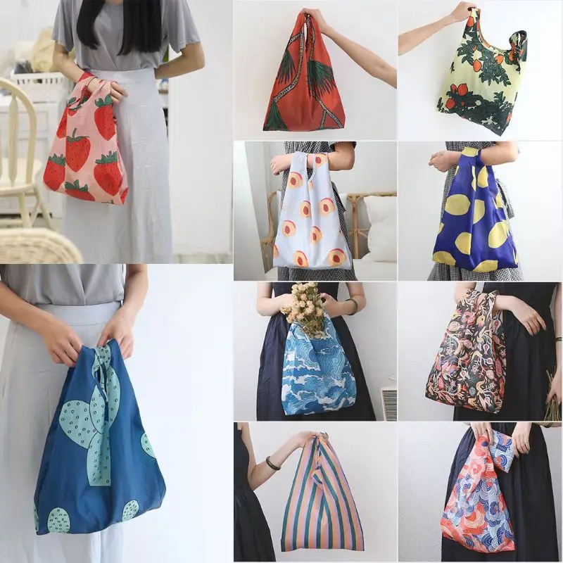 

Women Nylon Foldable Handy Shopping Bag Tote Reusable Pouch Storage Handbags New
