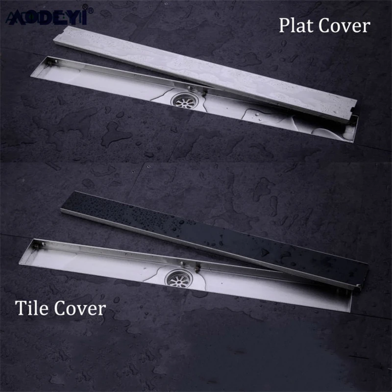 Günstig AODEYI 304 Edelstahl 60cm Fliesen Legen Rechteckigen Linear Anti Geruch Boden Ablauf Bad Hardware Unsichtbaren Dusche 11  208