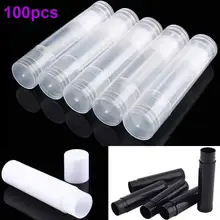 100PCS Cosmetic DIY Empty Chapstick Lip Gloss Lipstick Balm Tube with Caps Container Lip HS11