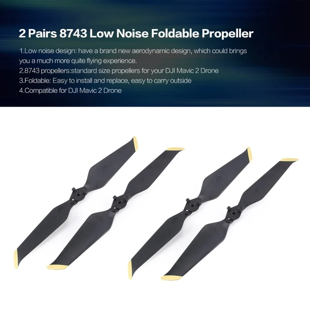 

8743 Low Noise Propeller CW CCW Props Blade Spare Part for DJI Mavic 2 Drone Quadcopter Component Spare Parts Accessories