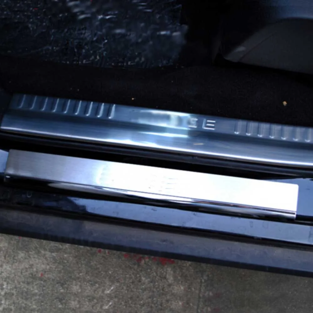 

Door welcome pedals threshold sill strip scuff plate protective board cover sticker for Dodge caliber Accessories