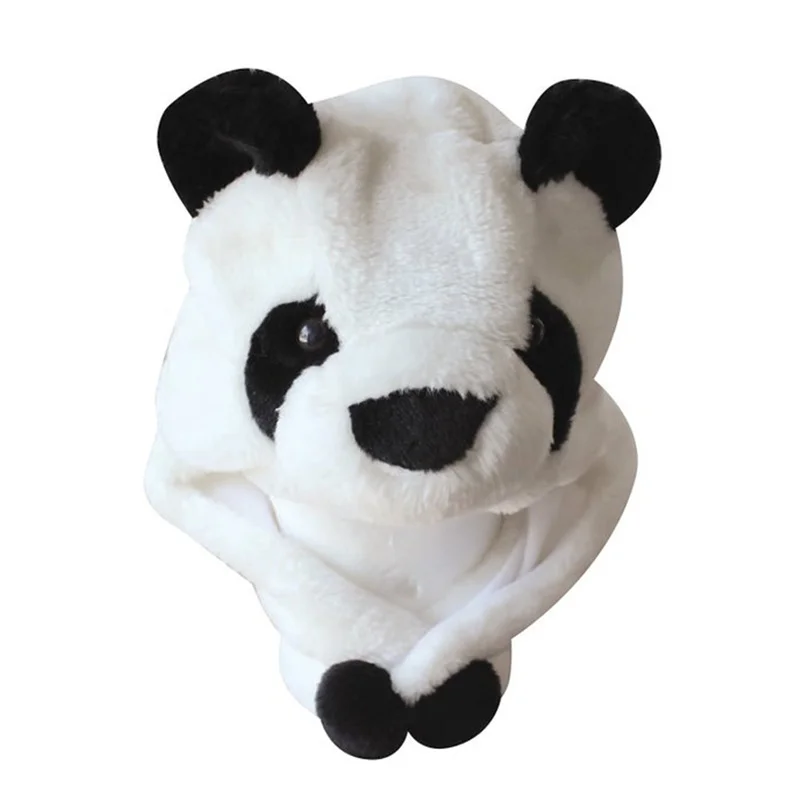 

DOUBCHOW Cute Plush Fluffy Earflap White Panda Animal Hats Adults Womens Teenagers Kids Boys Girls Winter Beanie Christmas Gift