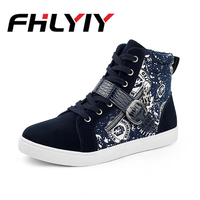 

Men High Top Autumn Winter Canvas Shoes Ankle Keep Warm Rock Casual Footwear Flat Fashion Teenage Male High Quality Shoes Men