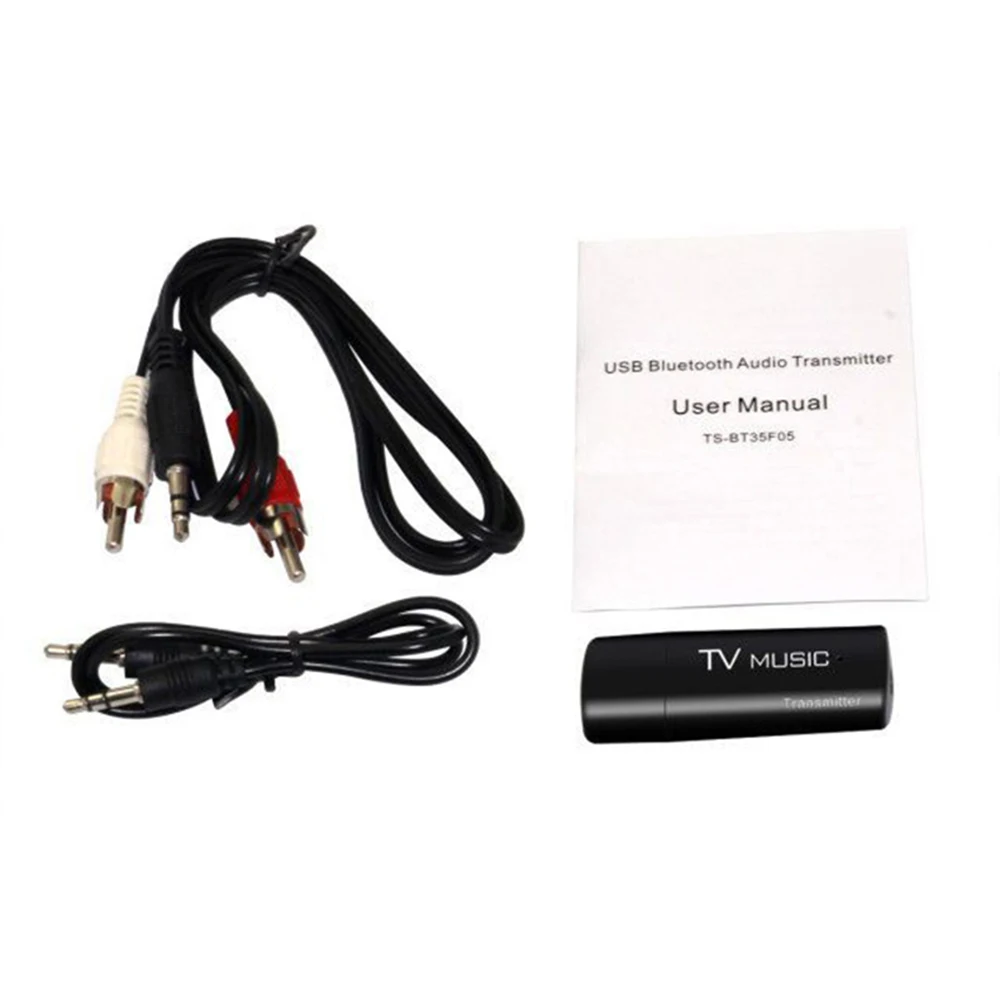 Portable Mini USB Bluetooth Transmitter Adapter 3.5mm AUX Audio Stereo