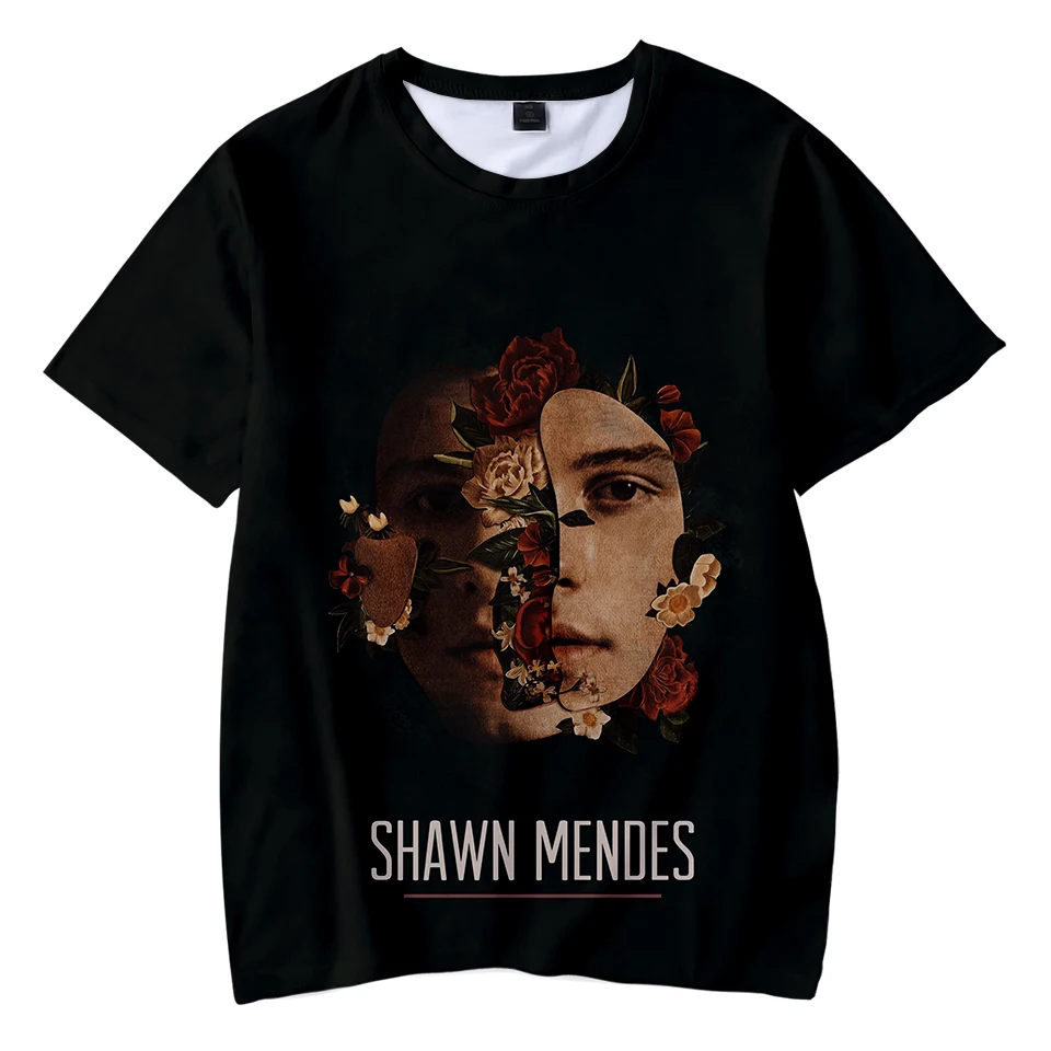 Летняя футболка shawn mendes Детская с 3d принтом для мальчиков и девочек 4 5 6 7 8 9 10 12 лет
