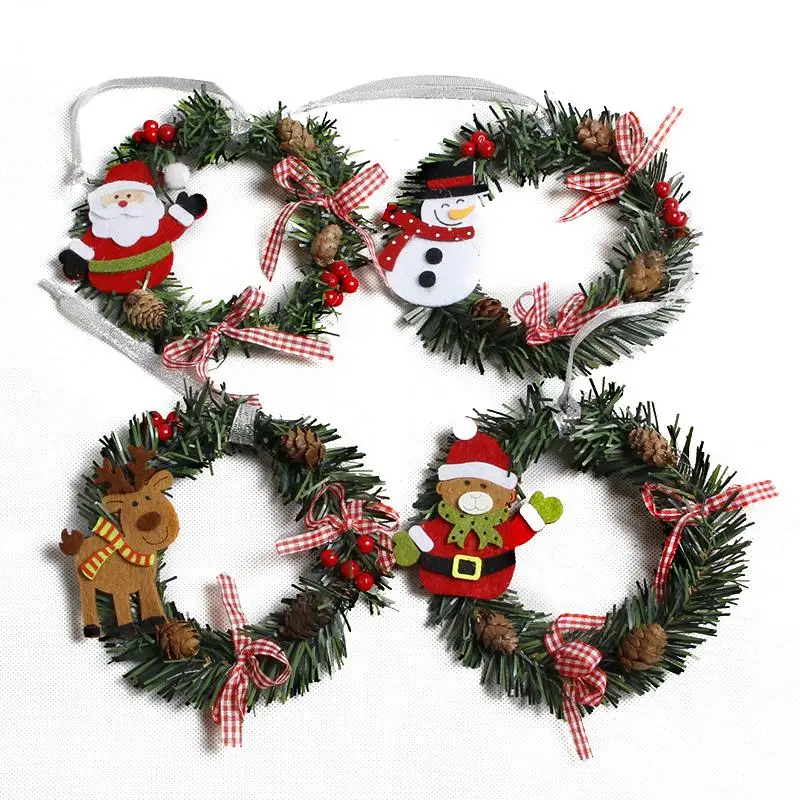 

Newest Christmas Garland Ornaments Little Garland Christmas Snowman Santa Claus