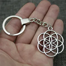 The Flower Of Life, The Seed Of Life Keyring Keychain 42x35mm Antique Silver The Seed Of Life Key Chain the improper life of bezellia grove