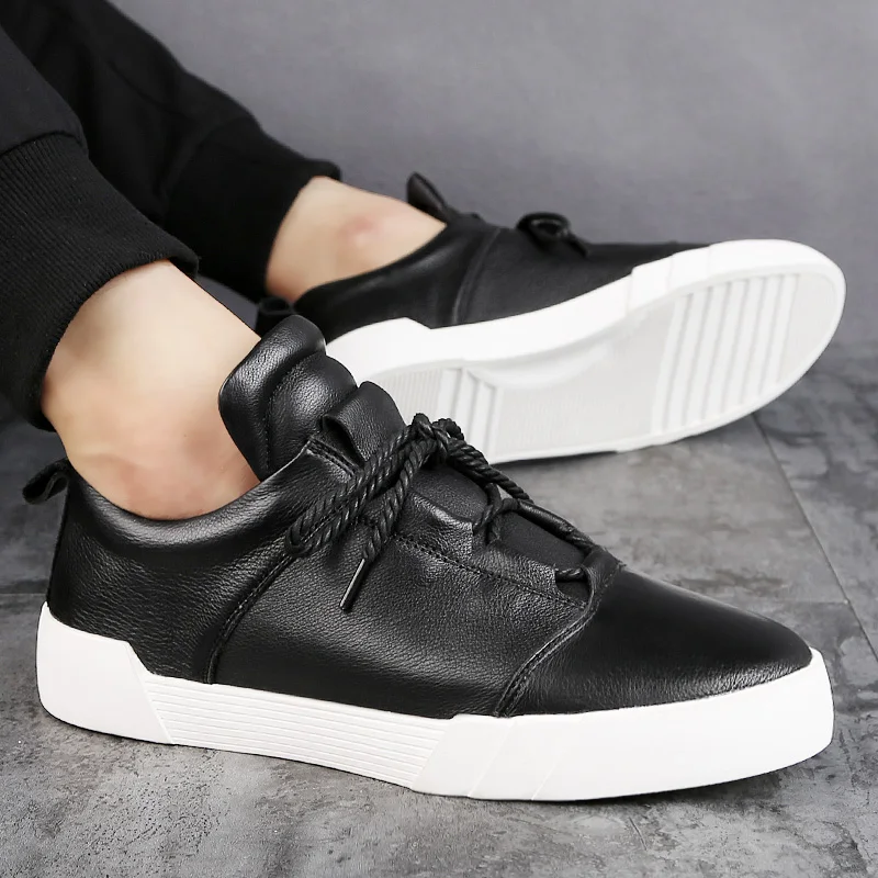 Northmarch Cuero Lace De Casual Hombres Venta Otoño blanco Genuino Caliente Primavera Calzado Zapatos Negro up Hombre rrqvf8