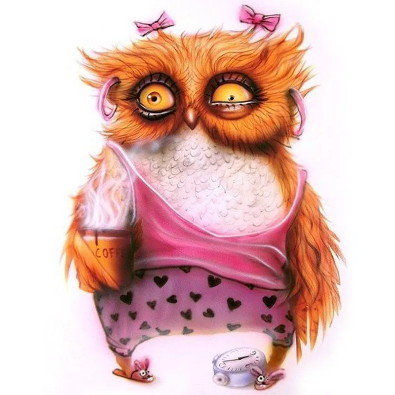 New-Owl-Coffee-Diamond-Embroidery-DIY-Needlework-5D-Diamond-Painting-Cross-Stitch-Rhinestones-Painting-Home-Decor