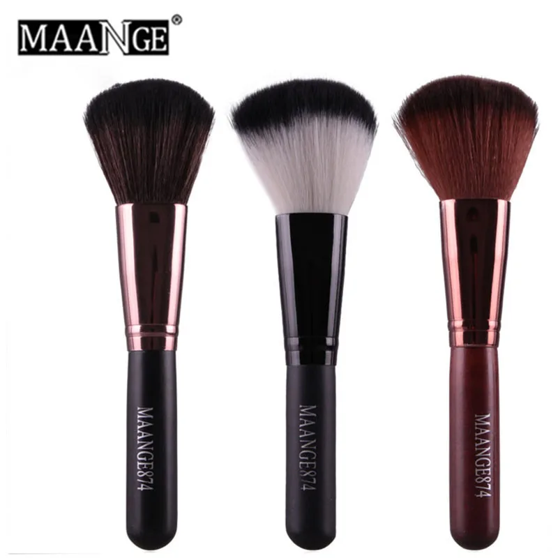 

MAANGE Pro Round Makeup Brush Loose Powder Foundation Blush Cosmetic brushes Professional Concealer Beauty Make Up Tool