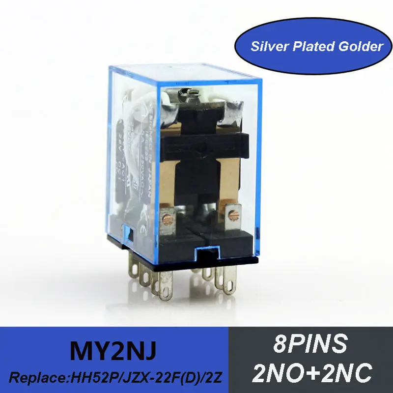 

1pcs PACKING shipping free HH52P mini Intermediate relay 8pins DPDT MY2NJ 220VAC electrical power relay