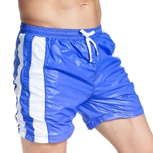 Летние Новые мужские пляжные шорты на шнурке мужские повседневные шорты до колена быстросохнущие фитнес мужские пляжные шорты