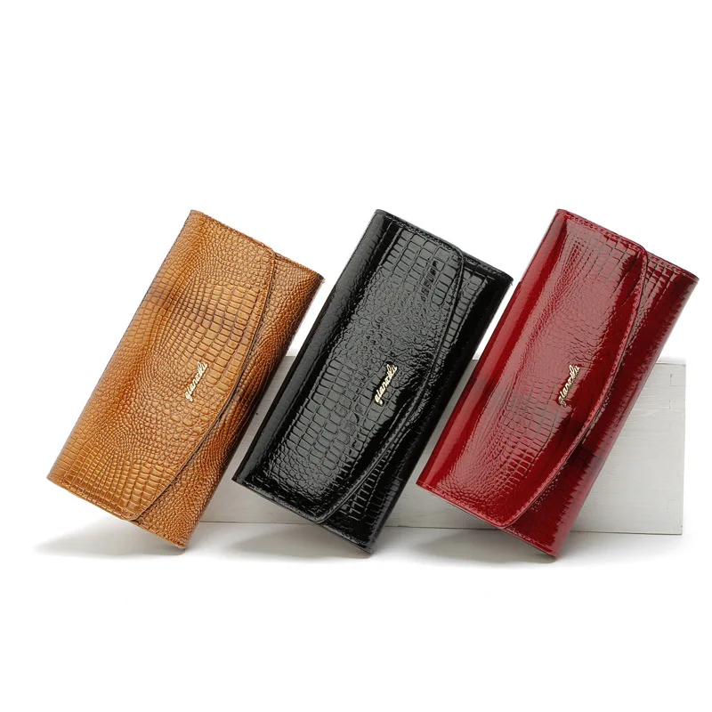 

2018 New Designer Women Purses Genuine Leather alligator Wallets With Card Holder