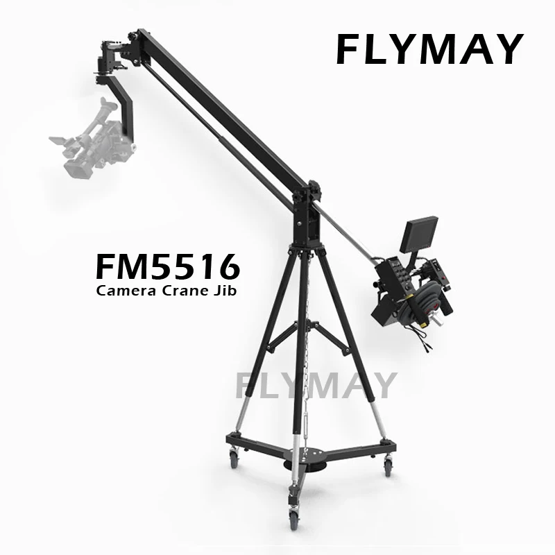Broadcasting Camera DV Crane Jib with Motorized Dutch Head Loading 5kg