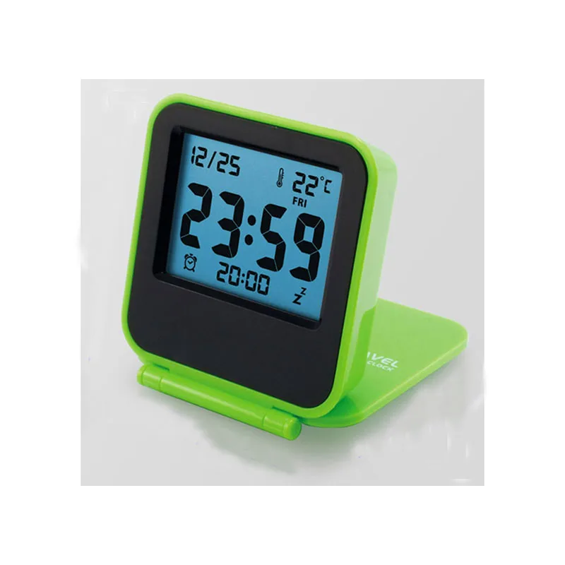 Современный Повтор будильника светодиодный цифровой настольные часы на батарейках дорожные часы термометр 5 цветов