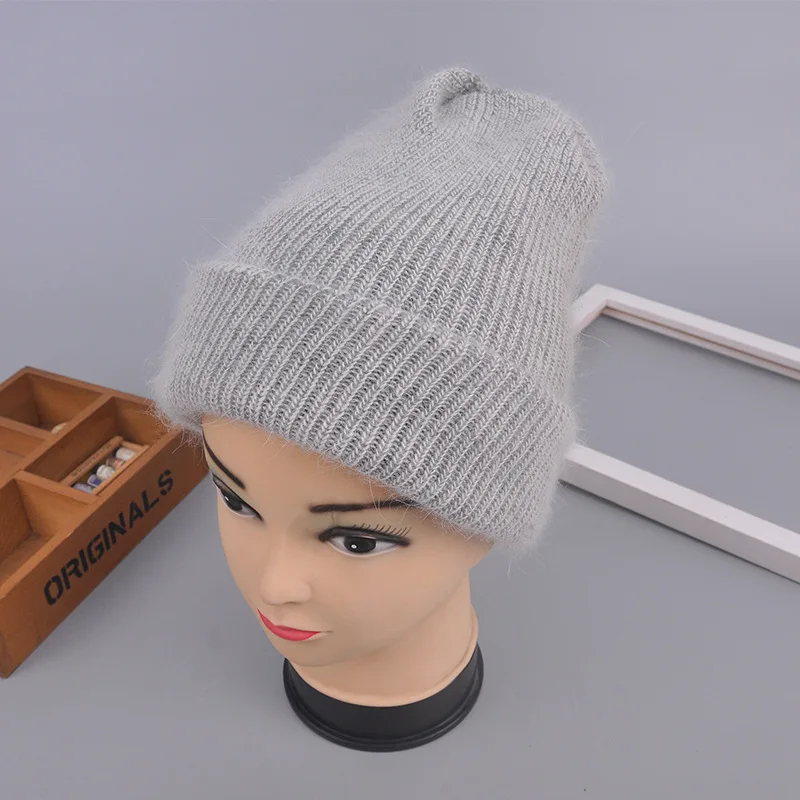 [Rancyword] Новые осенне-зимние шапки для женщин, шапки с помпоном, вязаные теплые меховые шапочки с кроличьими ушками, женская шапка Gorros RC1222