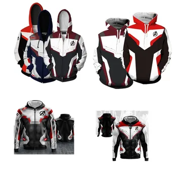 

Hoodie Cosplay Avengers Endgame Quantum Realm Sweatshirt Jacket Advanced Tech Costumes Avengers End Game Hood Superhero Hoodies
