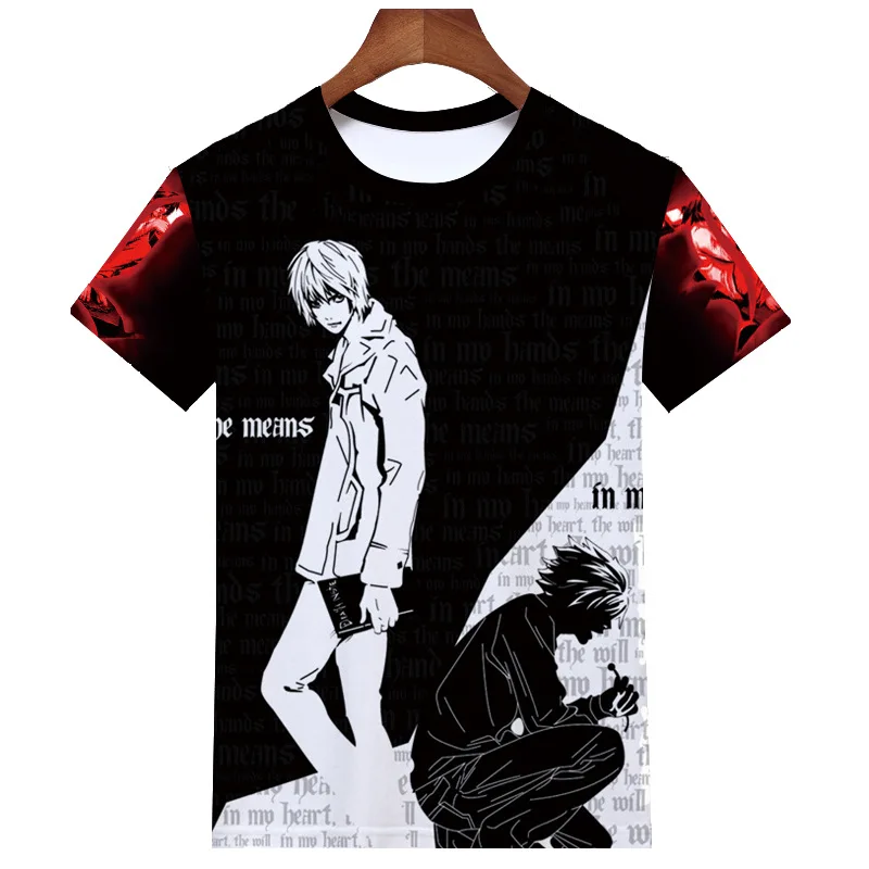 Аниме DEATH NOTE Yagami Light L Lawliet Ryuuku 3D Футболка с принтом косплей костюм для мужчин и женщин повседневные футболки