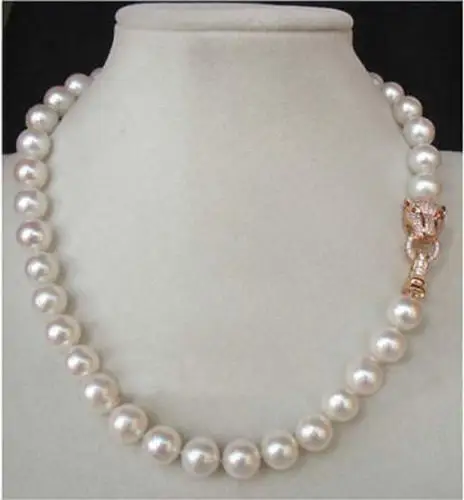 

19" 10-11MM ++ GENUINE WHITE SOUTH SEA AKOYA PEARL NECKLACE (0926)