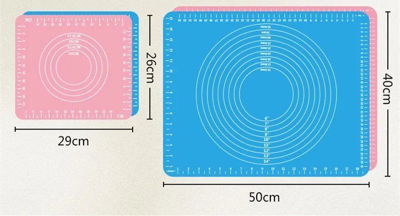 Feigo 50*40cm mais espessa almofada de silicone