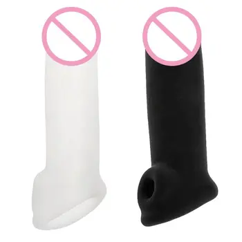 Sex shop products condoms Erotic Penis sleeve Big Penis Extender Enlarger Penis Sheath Cock Enhancer Ball Stretch Sleeve Girth 1