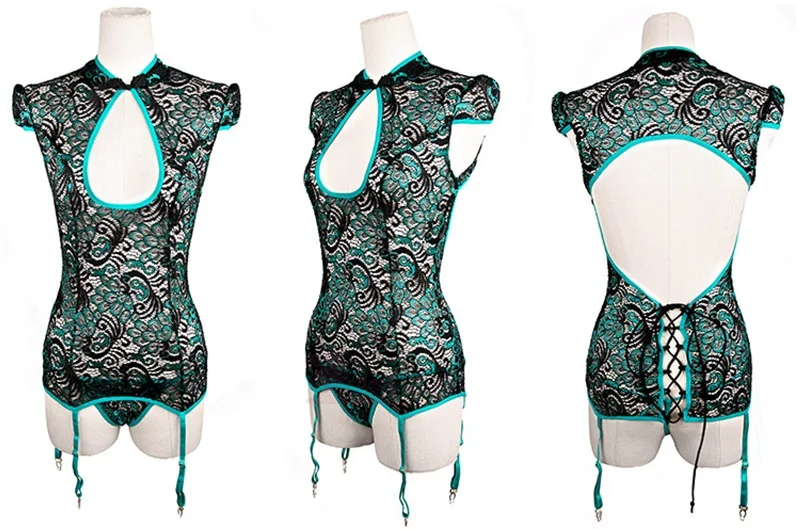 Woman Sexy Lingerie Erotic Cheongsam Costume Plus Size XXL 3XL (14)
