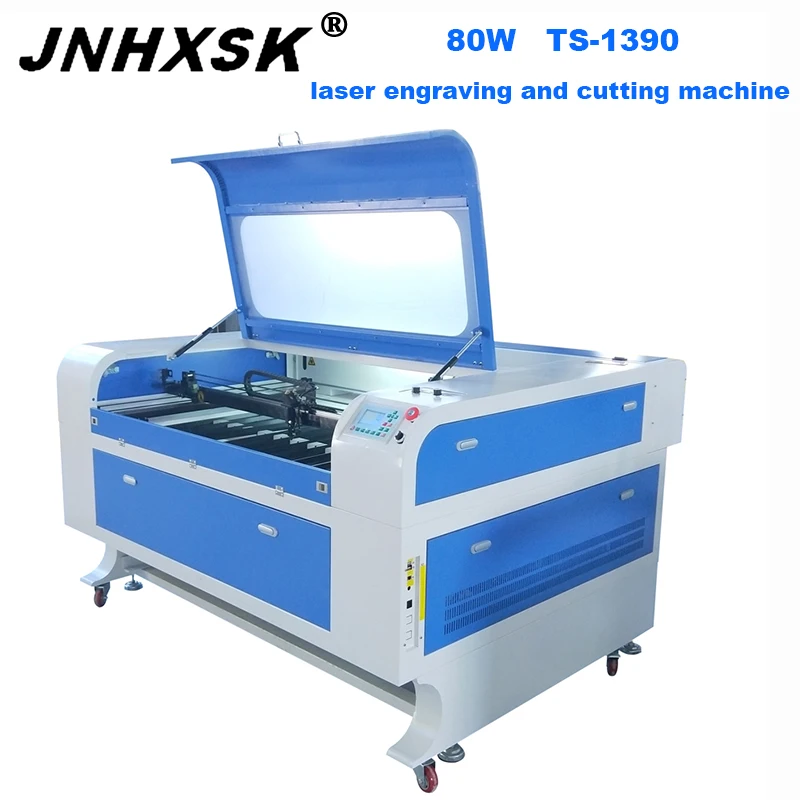 Лазерный 3d гравировальный станок JNHXSK 80 Вт F2 CO2 фрезерный с ЧПУ для ткани фанеры